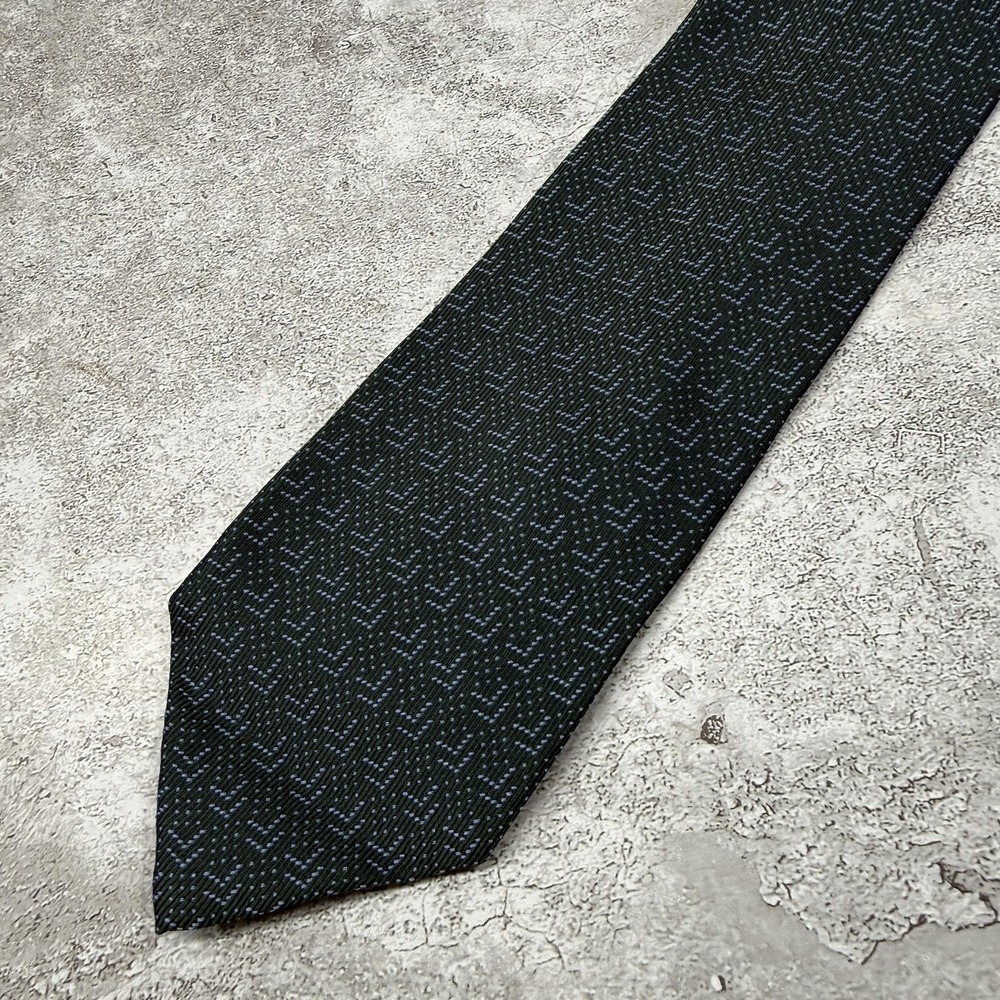 Banana Republic Silk Tie Mens One Size Green Geometric Made In China Necktie